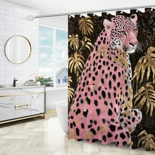 Pink Panther Bathroom Shower Curtain 