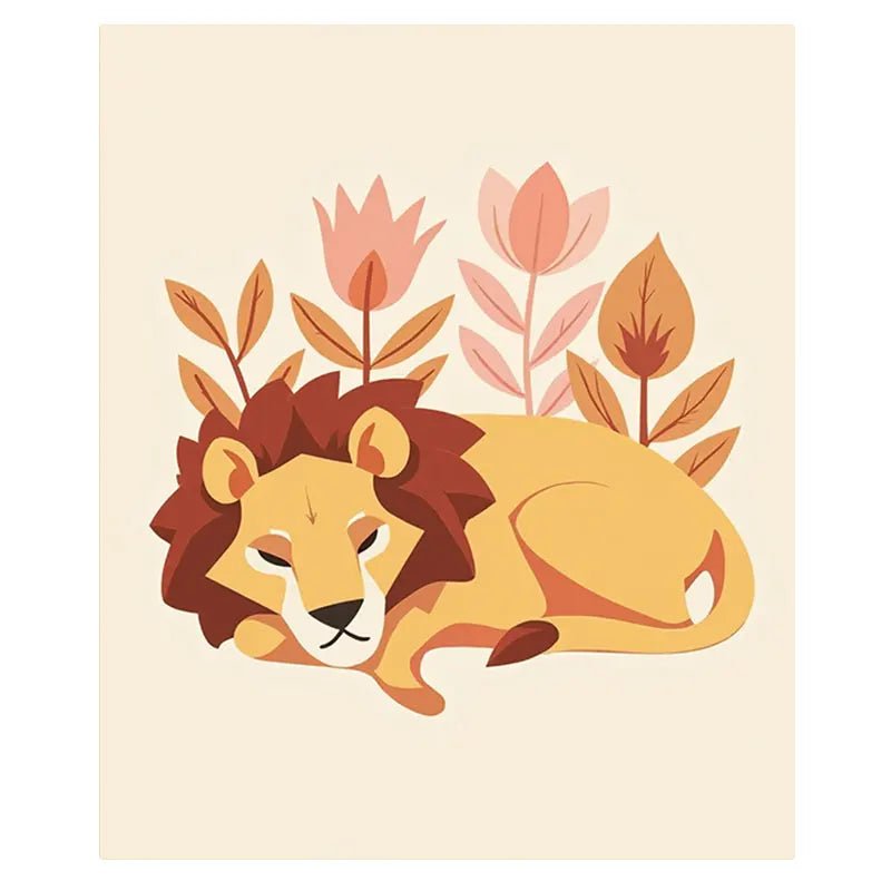  Cozy Lion Flannel Throw Blanket