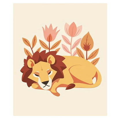  Cozy Lion Flannel Throw Blanket