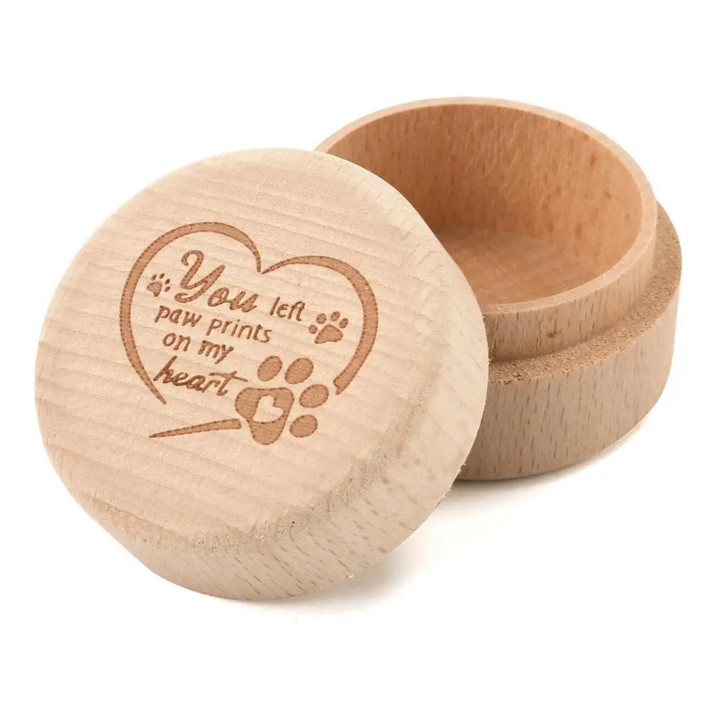 Cat Hair Keepsake Wooden Box 