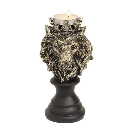 Lion Candlestick Holder (6 inch high)