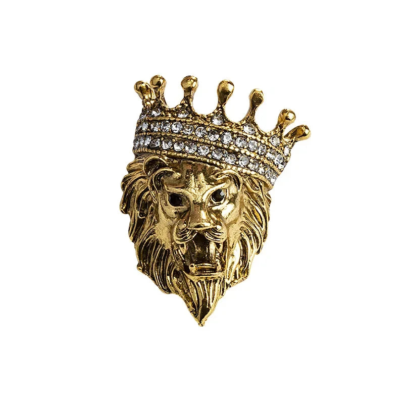 Lion Head Brooch