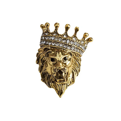 Lion Head Brooch