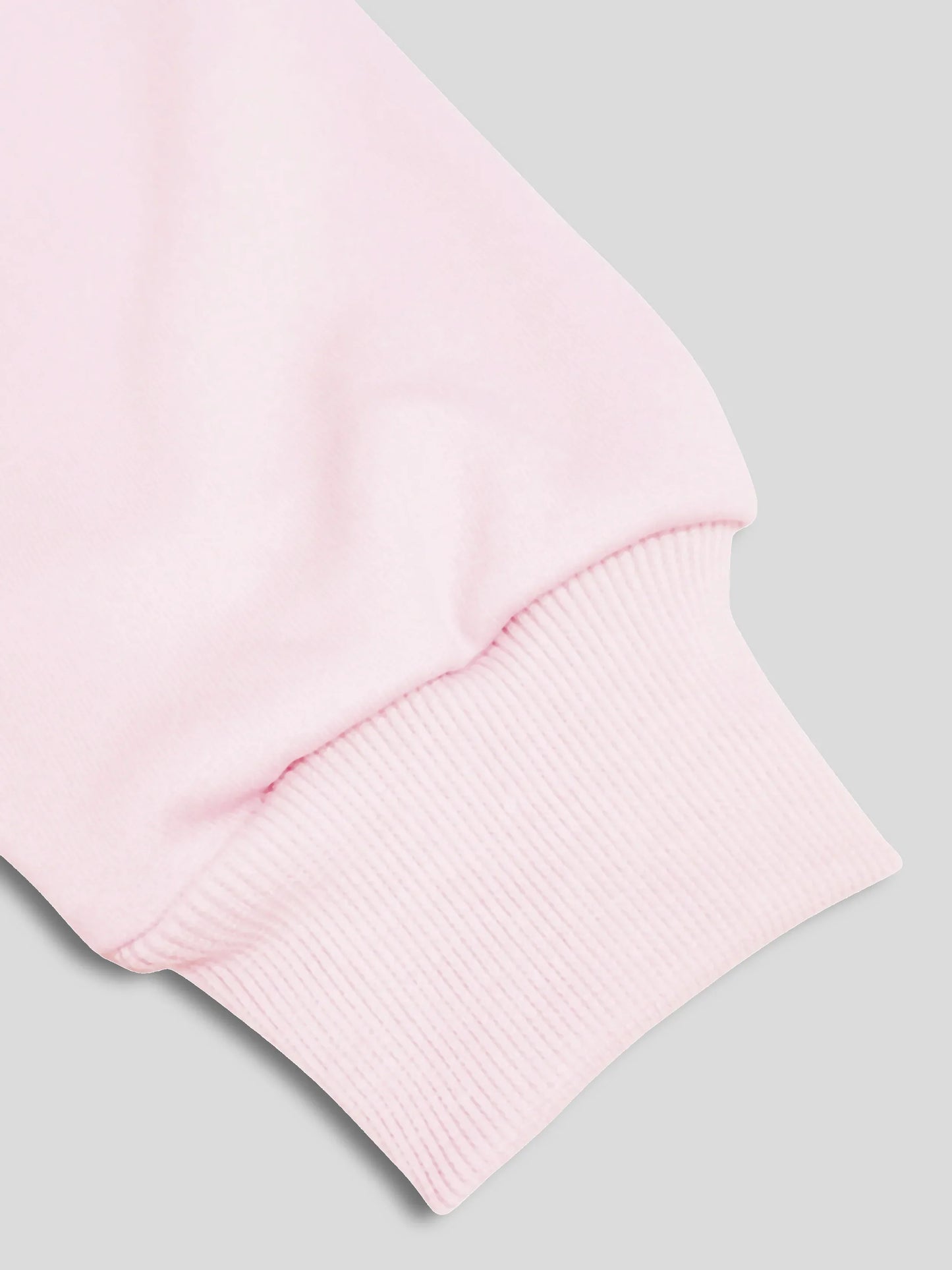 Light Pink Cranky Kitty Crew Neck Sweatshirt with Paw Sleeves
