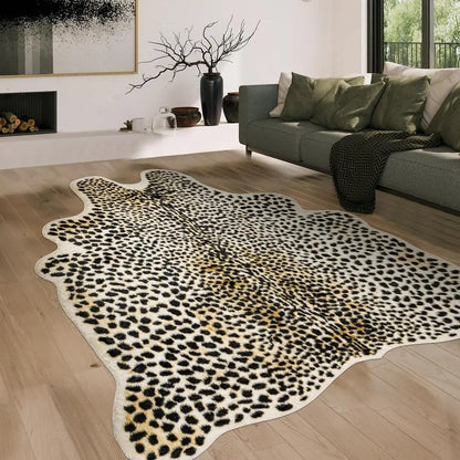 Soft Faux Cheetah Print Rug – 5.2 x 7 Feet