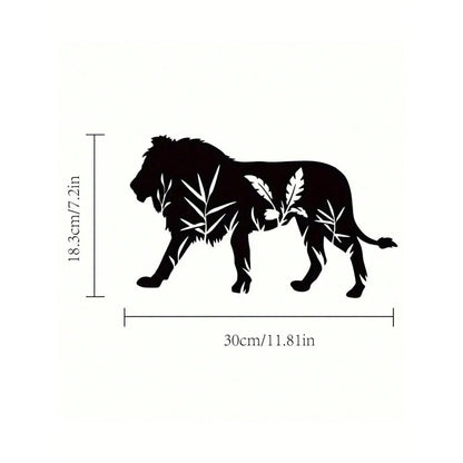 Black Metal Lion Art Wall Decor