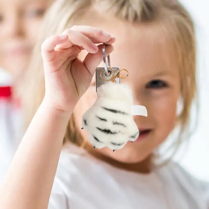 Plush Tiger Paw Keychain 