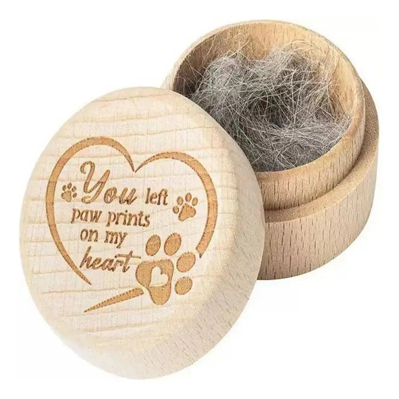 Cat Hair Keepsake Wooden Box 