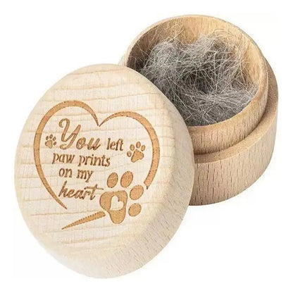 Cat Hair Keepsake Wooden Box 