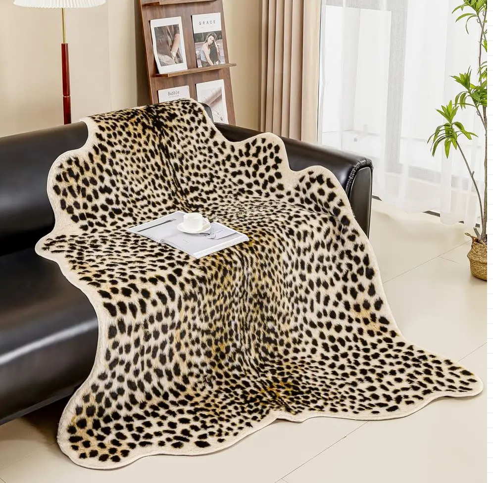 Stylish & Soft Faux Cheetah Print Rug – 5 x 7 Feet