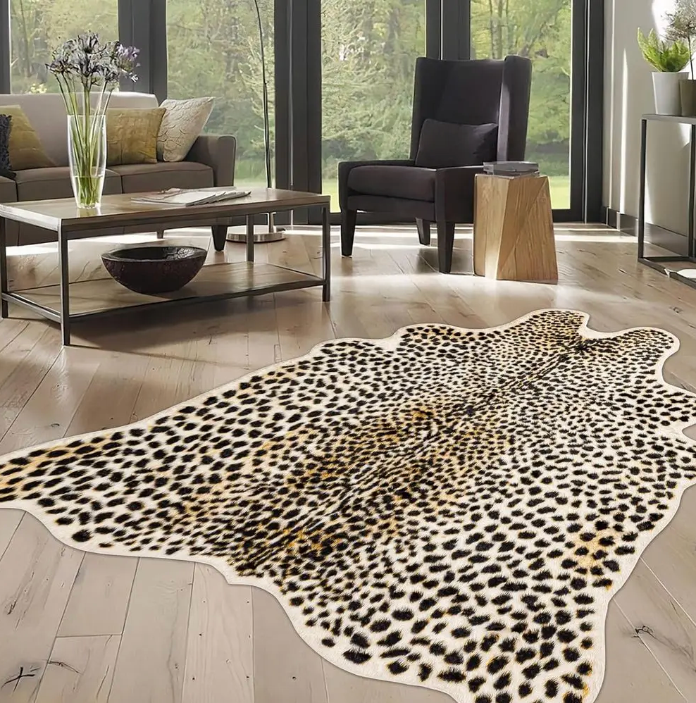 Stylish & Soft Faux Cheetah Print Rug – 5 x 7 Feet