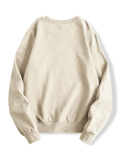 Apricot Crew Neck Sweatshirt – Tiger with Pink Glasses & Bubble Gum (S-2XL)