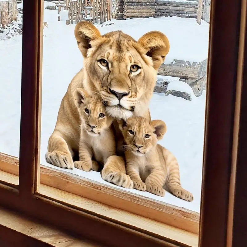 Lioness & Cubs Sticker Decor