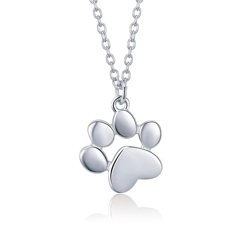 PAW Necklace, in Silver or Rose Gold 