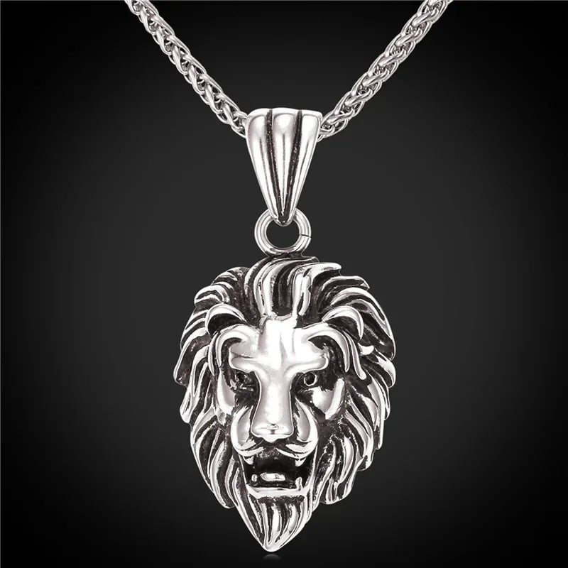 Lion Head Pendant Necklace 