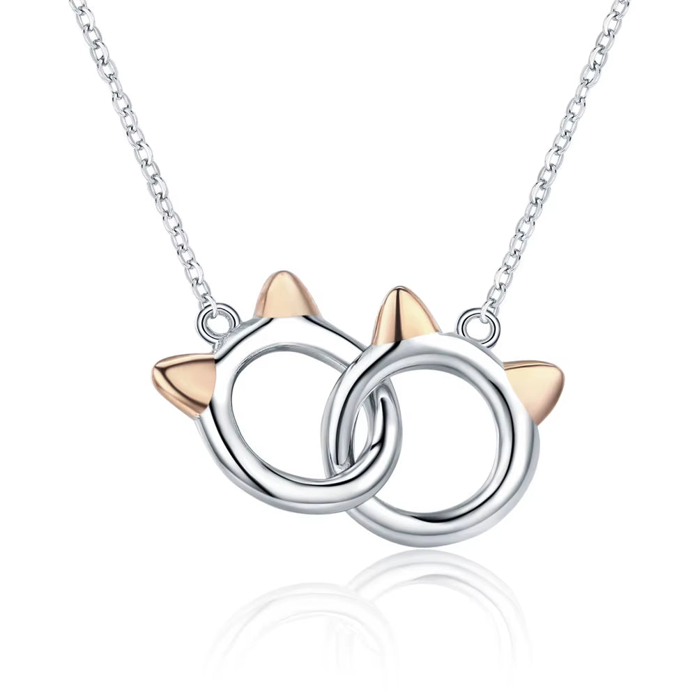 Double Kitty Necklace