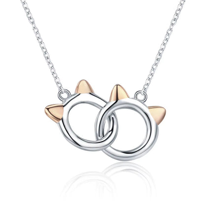 Double Kitty Necklace
