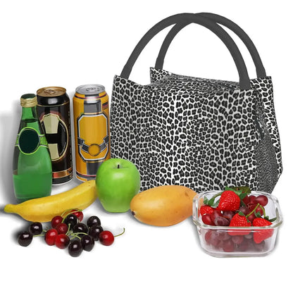 Stylish Insulated Snow Leopard Lunch Bag!