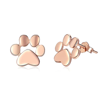 Paw Earrings: Silver, Gold, Rose Gold & Black 