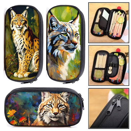 Practical & Wild Lynx Cosmetic/ Pencil Case, 3 Lynx Styles to choose from!