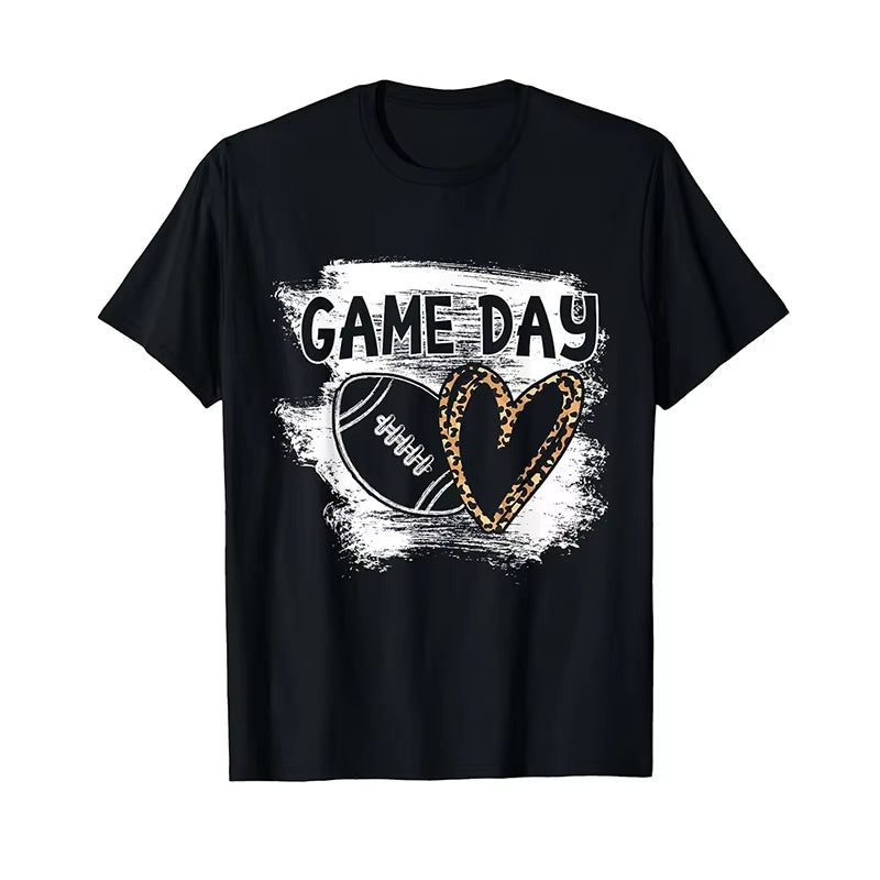 Cheetah Game Day Football T-Shirt, Unisex