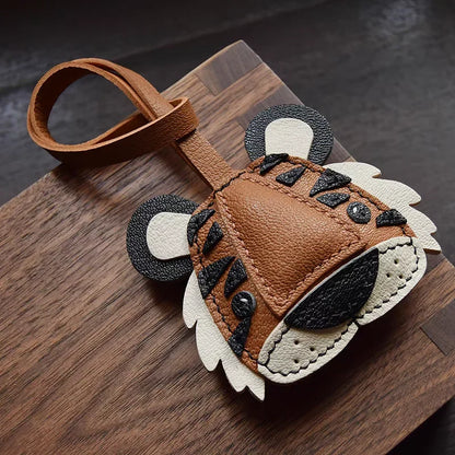 Tiger Leather Keychain