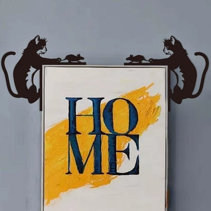 Adorable Cat & Mouse Topper – Cute Wooden Home Decor