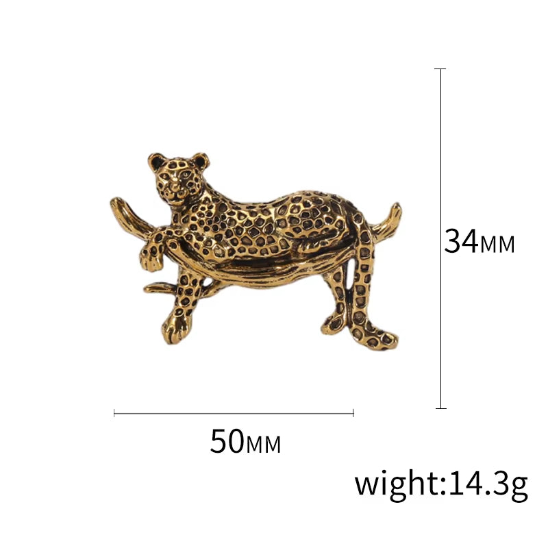 Golden Leopard Brooch
