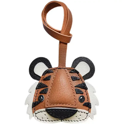 Tiger Leather Keychain