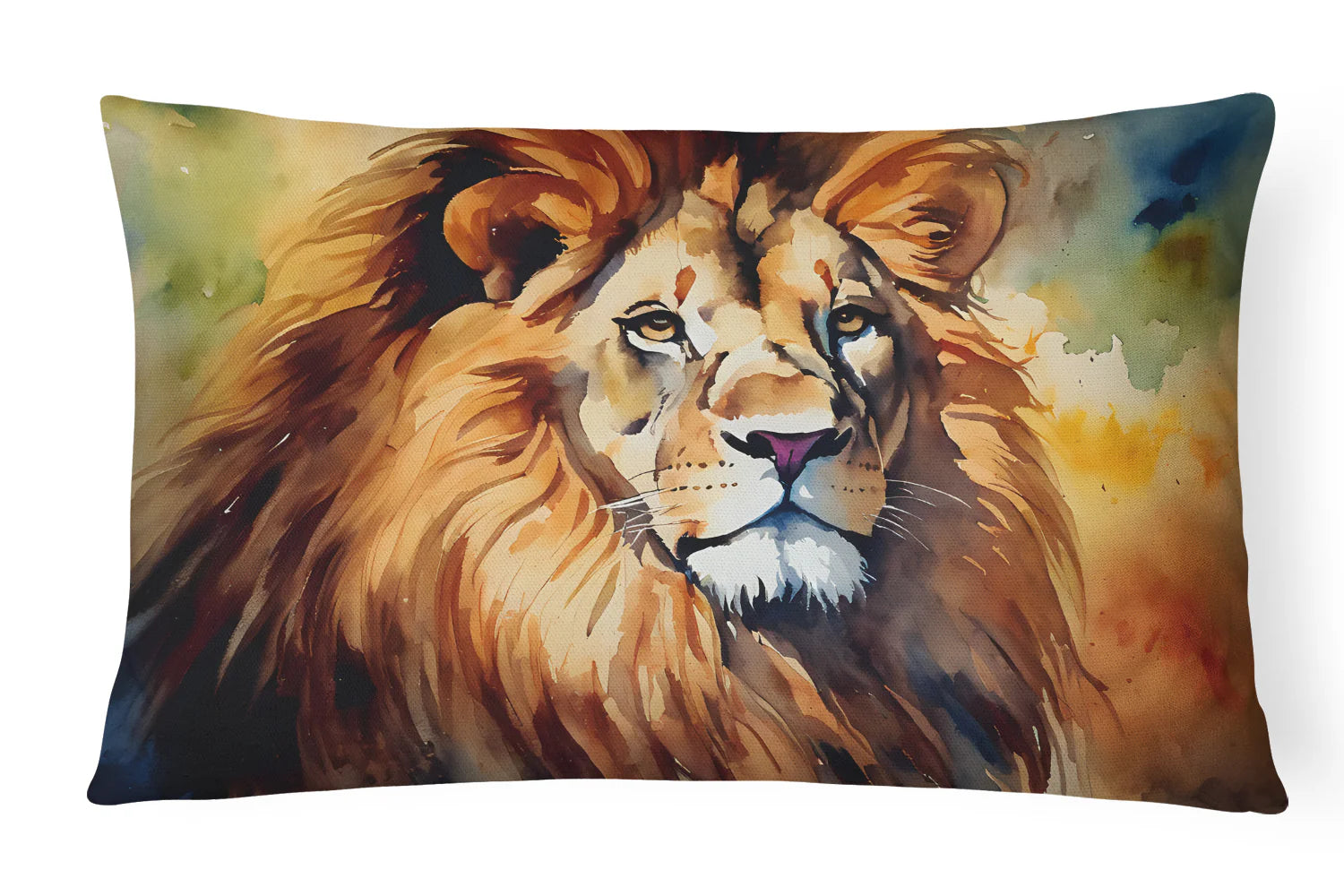 Lion Handmade Throw Pillow (Outdoor or Indoor)