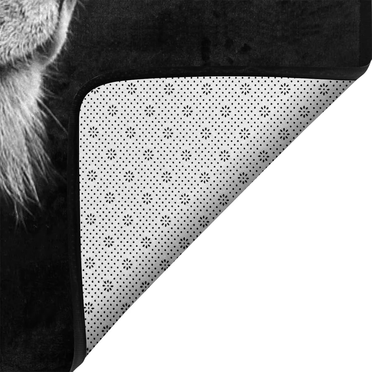 Lion Head Area Rug, 5×7 ft, Non-Slip Backing