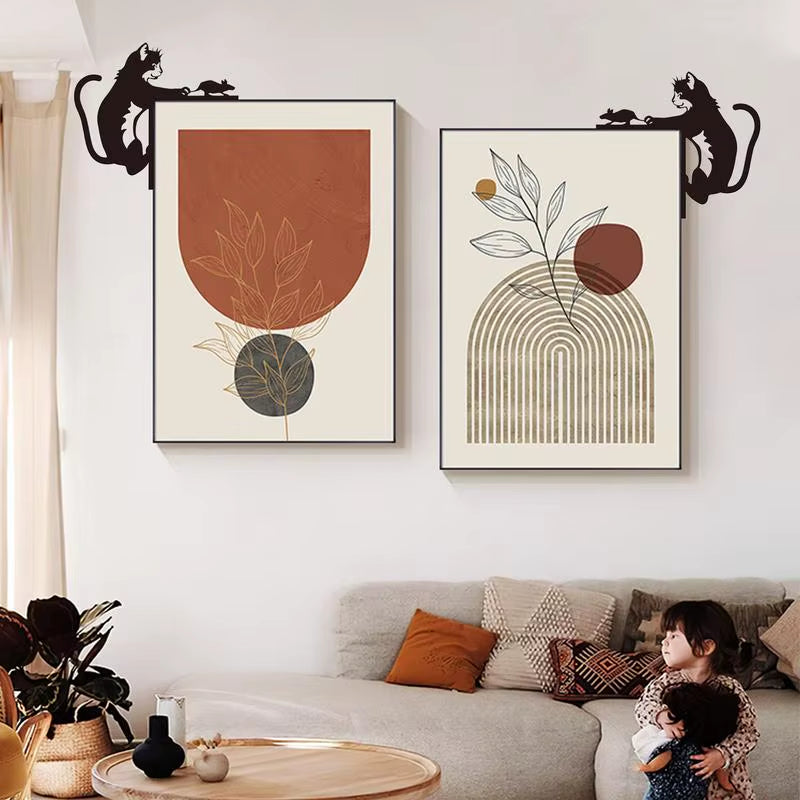 Adorable Cat & Mouse Topper – Cute Wooden Home Decor