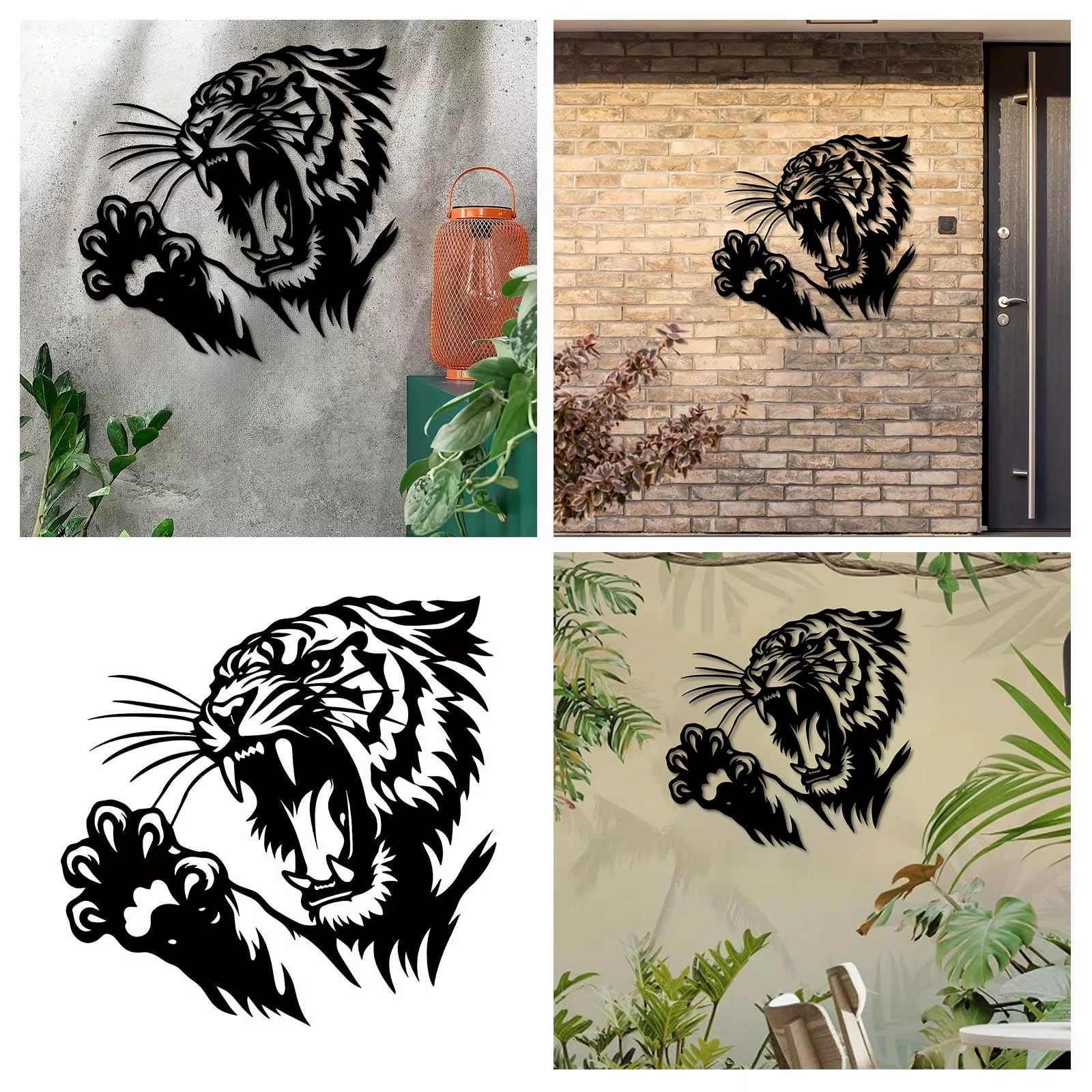  Metal Tiger Wall Art Decor 