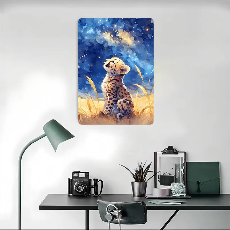 Cheetah Cub Dreaming Wall Art Decor 