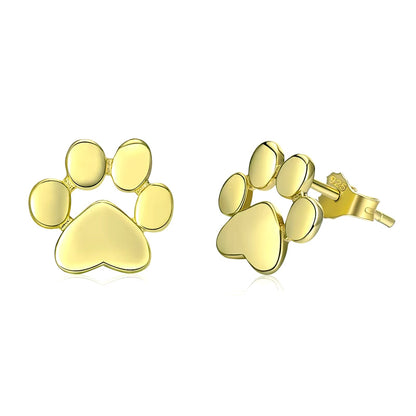 Paw Earrings: Silver, Gold, Rose Gold & Black 