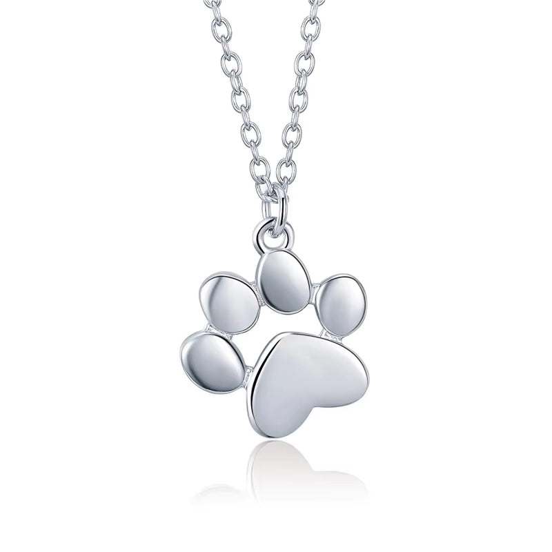 Sterling Silver Cat Paw Necklace 
