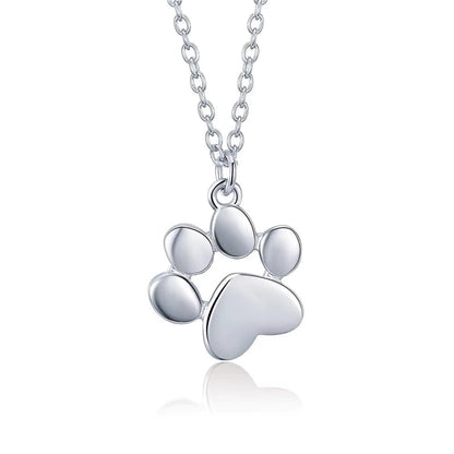 Sterling Silver Cat Paw Necklace 