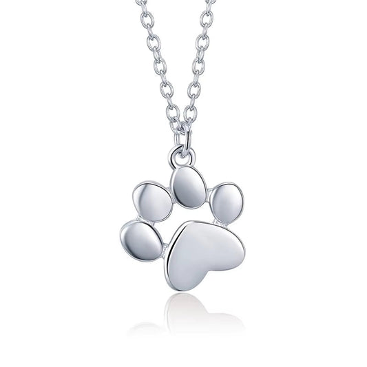 Sterling Silver Cat Paw Necklace 