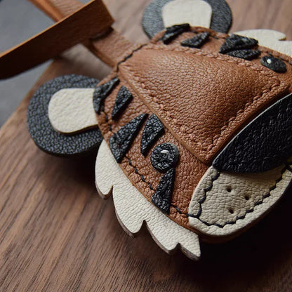 Tiger Leather Keychain