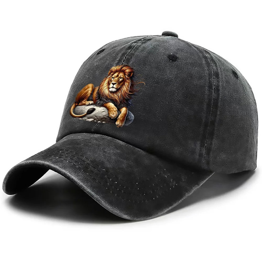 Washed Off Duty Lion Cap
