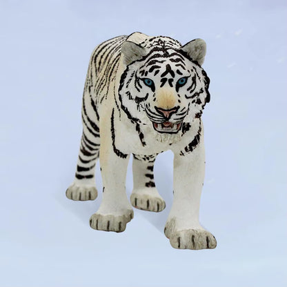 Realistic White Tiger Figurine (6.2")