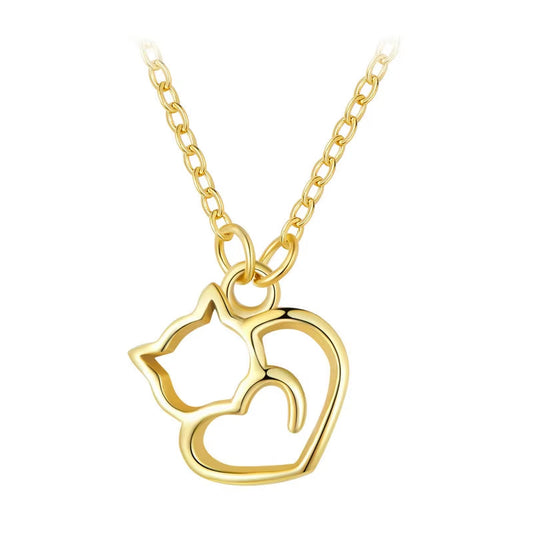 Lovely Cat Necklace: Gold, Silver or Rose Gold