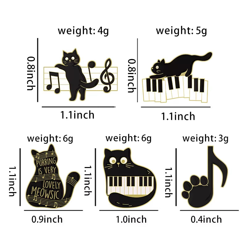 Musical Kitten Pins (sold separately)