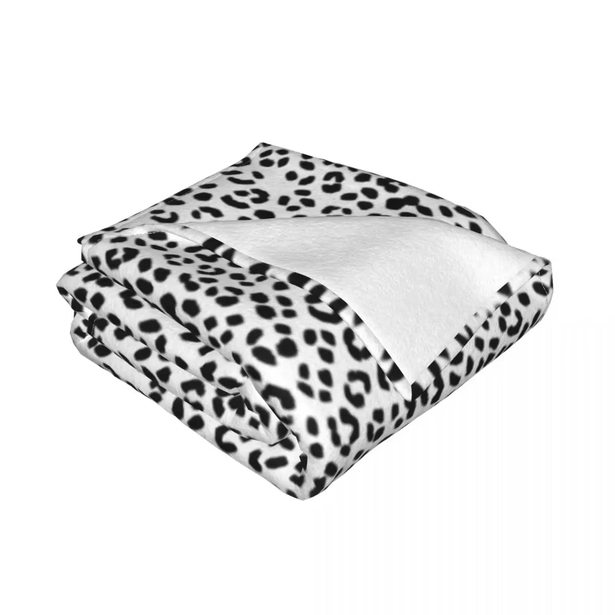 Black & White Snow Leopard Throw Blanket 