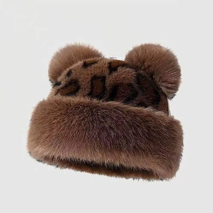 Faux Fur Panther Winter Hat
