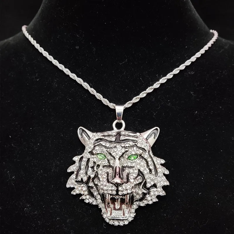 Tiger Pendant Necklace (2 Different Chains Available) 