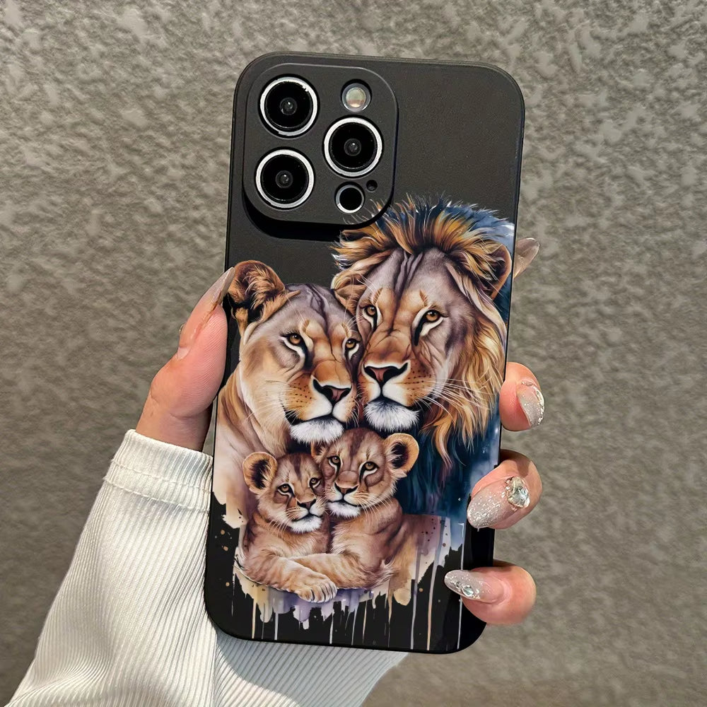 Lion Family Phone Case for Iphone 16/Pro Max