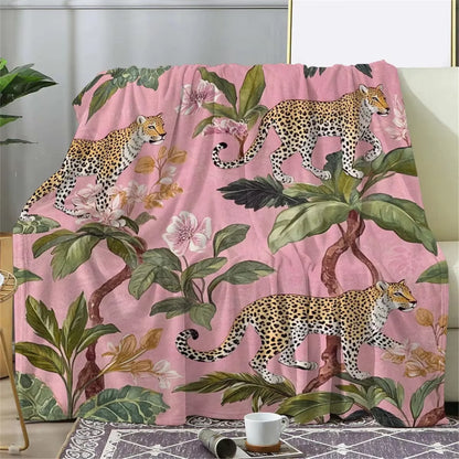 Pink Cheetah Throw Blanket
