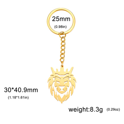 Punk Lion Keychain 