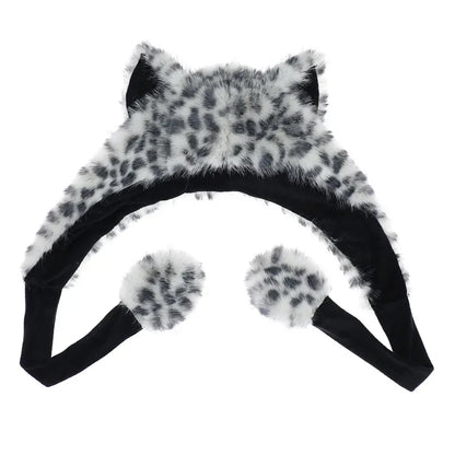 Snow Leopard Ears, Hat: Velvet Warmth
